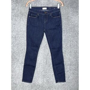 LOFT Modern Skinny Jeans Womens Size 0 Blue Dark Wash Stretch Mid Rise 5 Pocket